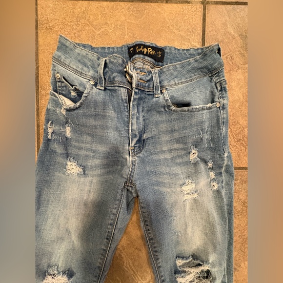 Distressed Blue Jeans - Picture 5 of 5